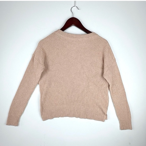 Madewell Women's Patch Pocket Pullover Crewneck Sweater Blush Pink Preppy Sz XS - Picture 4 of 4